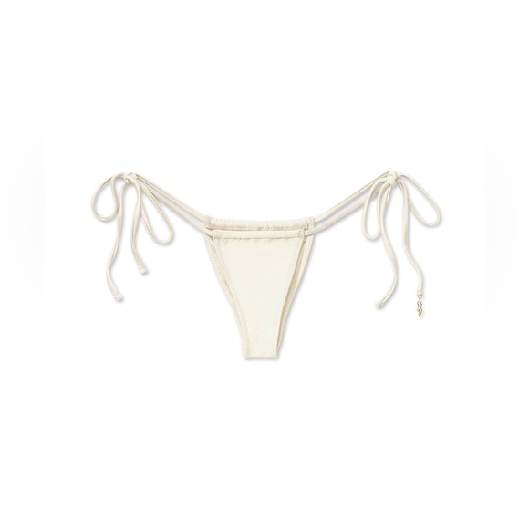 INAMORATA Bikini Set (Medium Top & Small Bottom), Color - Avorio (Cream Sheen) - Picture 3 of 5